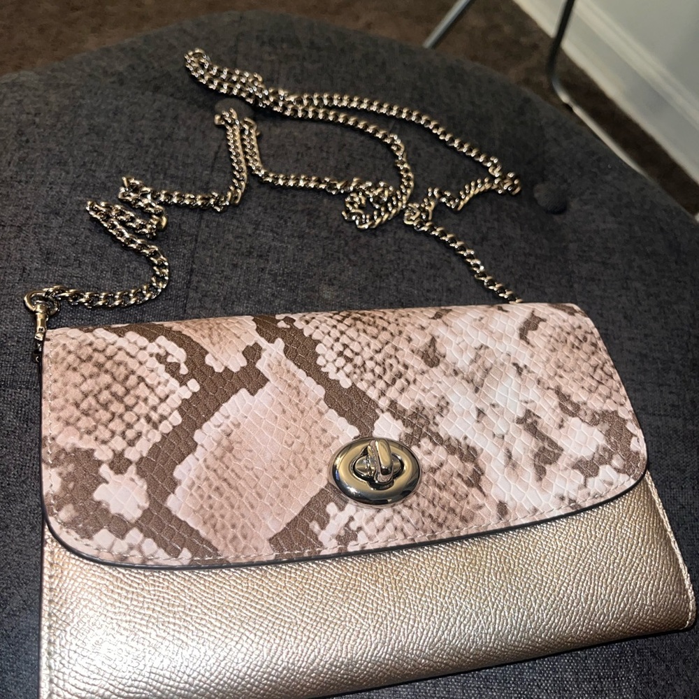 Coach metallic exotic crossbody